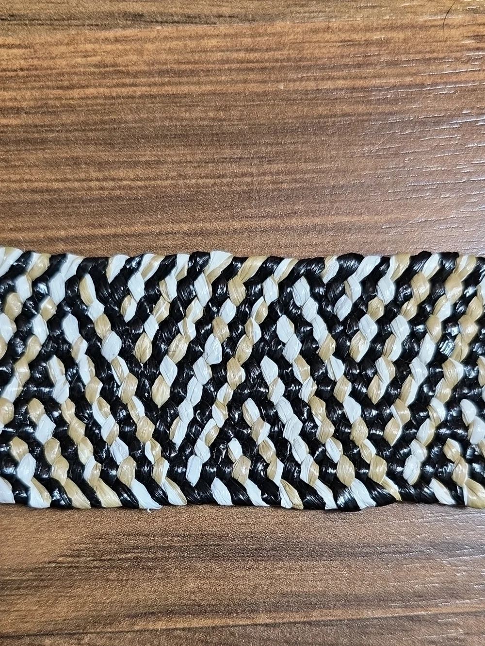 Coldwater Creek Raffia Stretch Belt With Silver Buckle